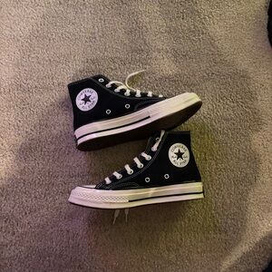70s retro Converse Black High-Top Sneakers